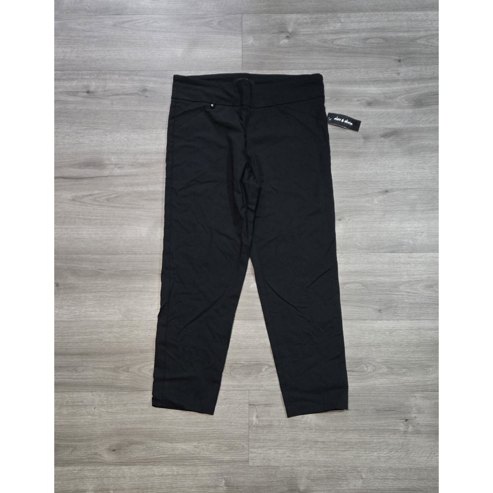 Alex & Olivia Stretch Pull-On Pants Black Size 16 NWT